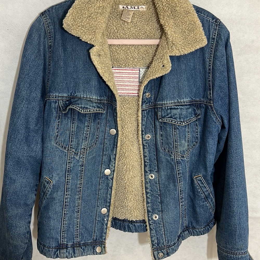 Denim Jacket with American Flag